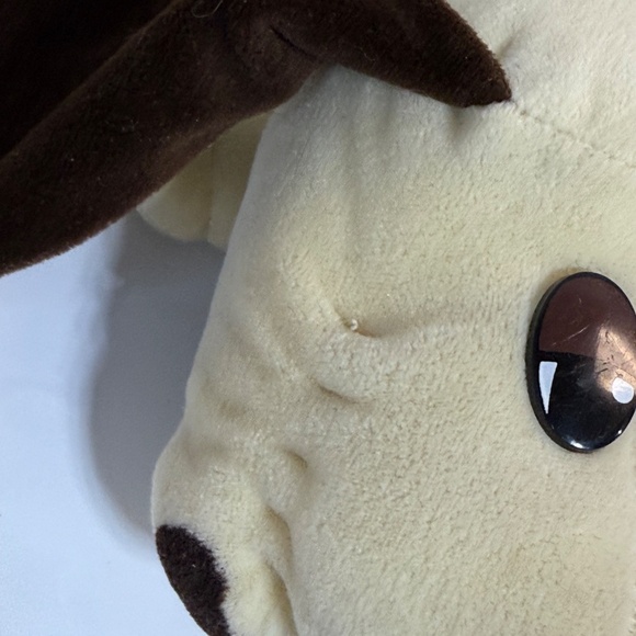 Vintage Pound Puppies 1984 White Brown Spotted Dog Plush 18" - Irwin Toy - Picture 4 of 14